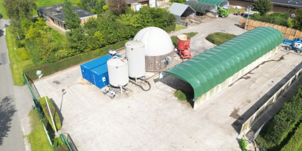 Luchtfoto biogas