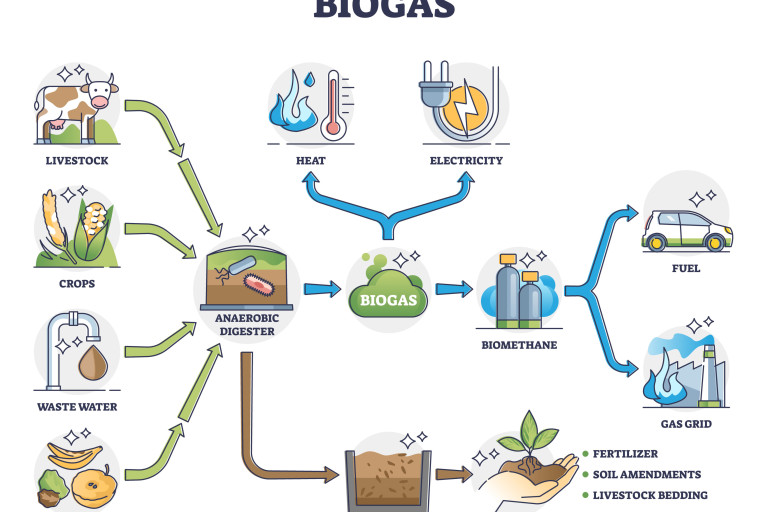 Biogas proces