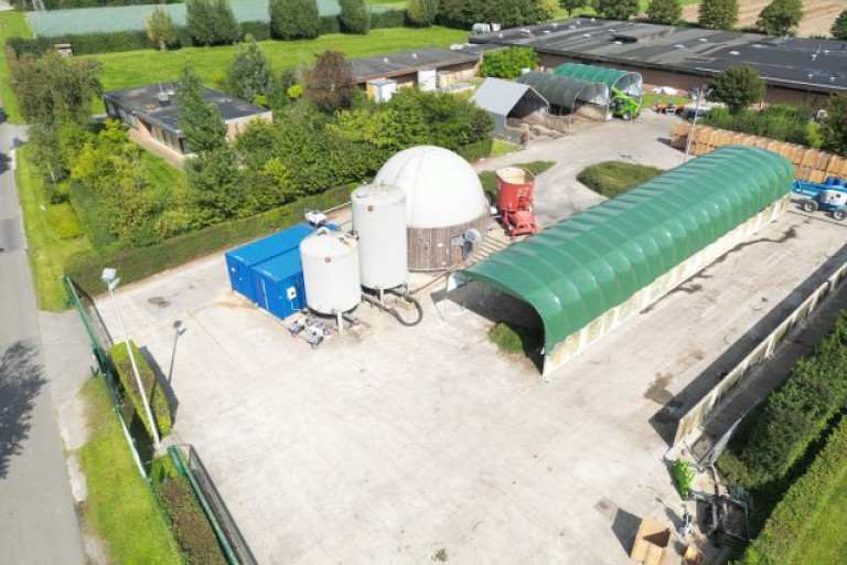 Luchtfoto biogas