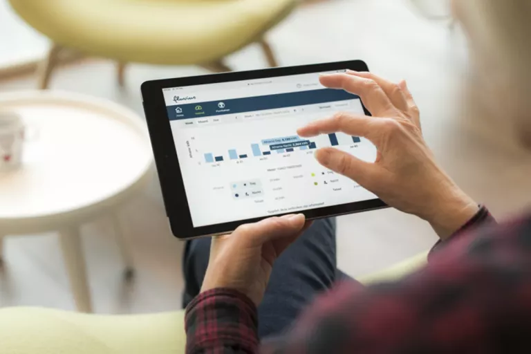 Fluvius-app op tablet